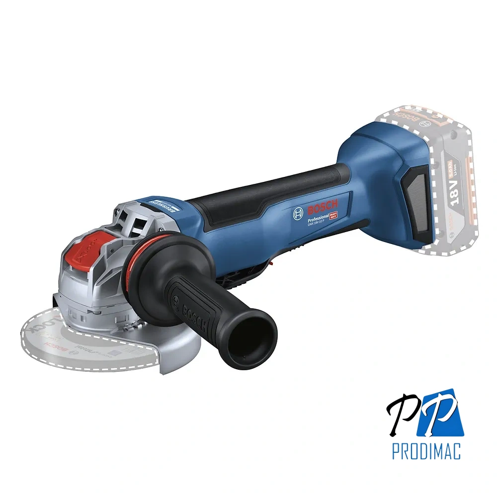 Amoladora Angular 5" X-LOCK 18V Brushless Baretool Bosch GWX 18V-10 P 0601.9J4.2E0-000