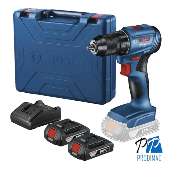 Taladro Atornillador 1/2" 18V Brushless Inc 2 Bat y Carg Bosch GSR 185-LI 0601.9K3.0E0-000