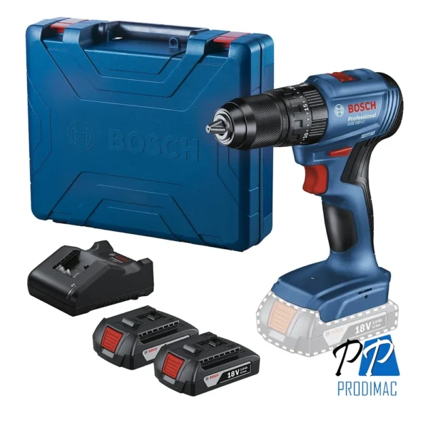 Taladro Percutor 1/2" 18V Brushless 2 Bat 2.0 Ah Bosch GSB 185-LI 0601.9K3.1E0-000