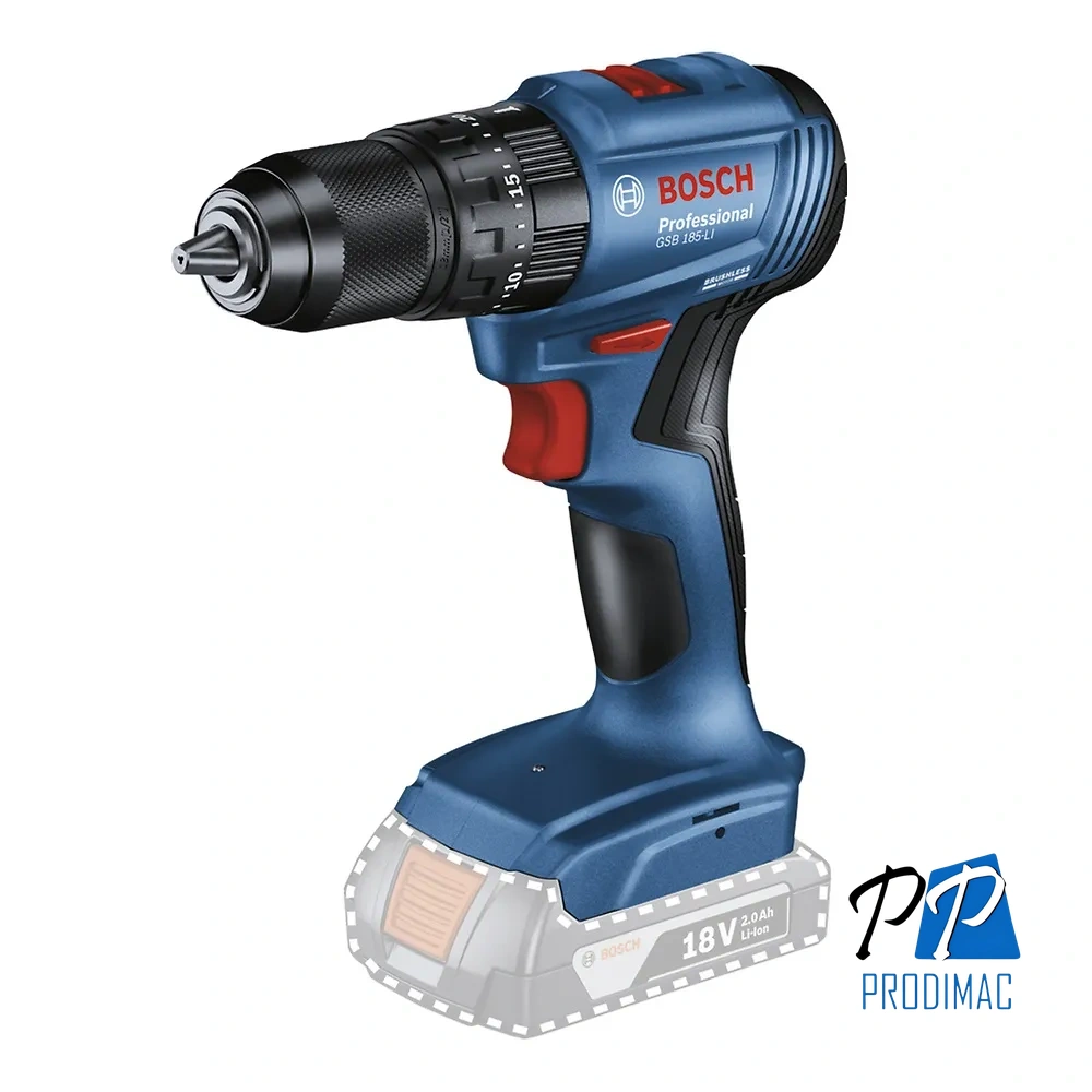 Taladro Percutor 1/2" 18V Brushless Baretool Bosch GSB 185-LI 0601.9K3.1E3-000