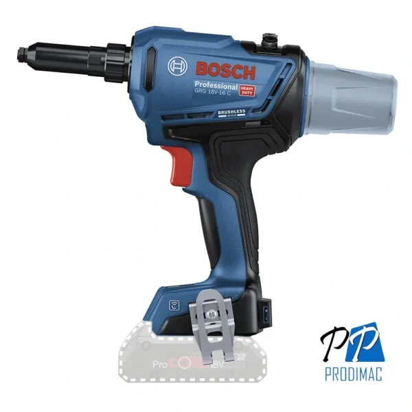 Remachadora 18V 16.000 N 3-6,4 mm (Sin Baterias / Sin Cargador) C.C. Bosch GRG 18V-16 C 0601.9K5.0E0-000