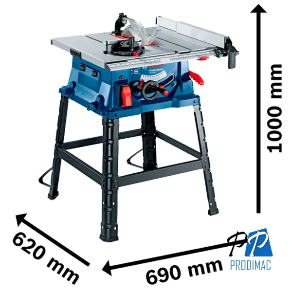 Sierra de Mesa 10" (254mm) 1800W Corte en 90° 80 mm Bosch GTS 254 0601.B45.0E0-000