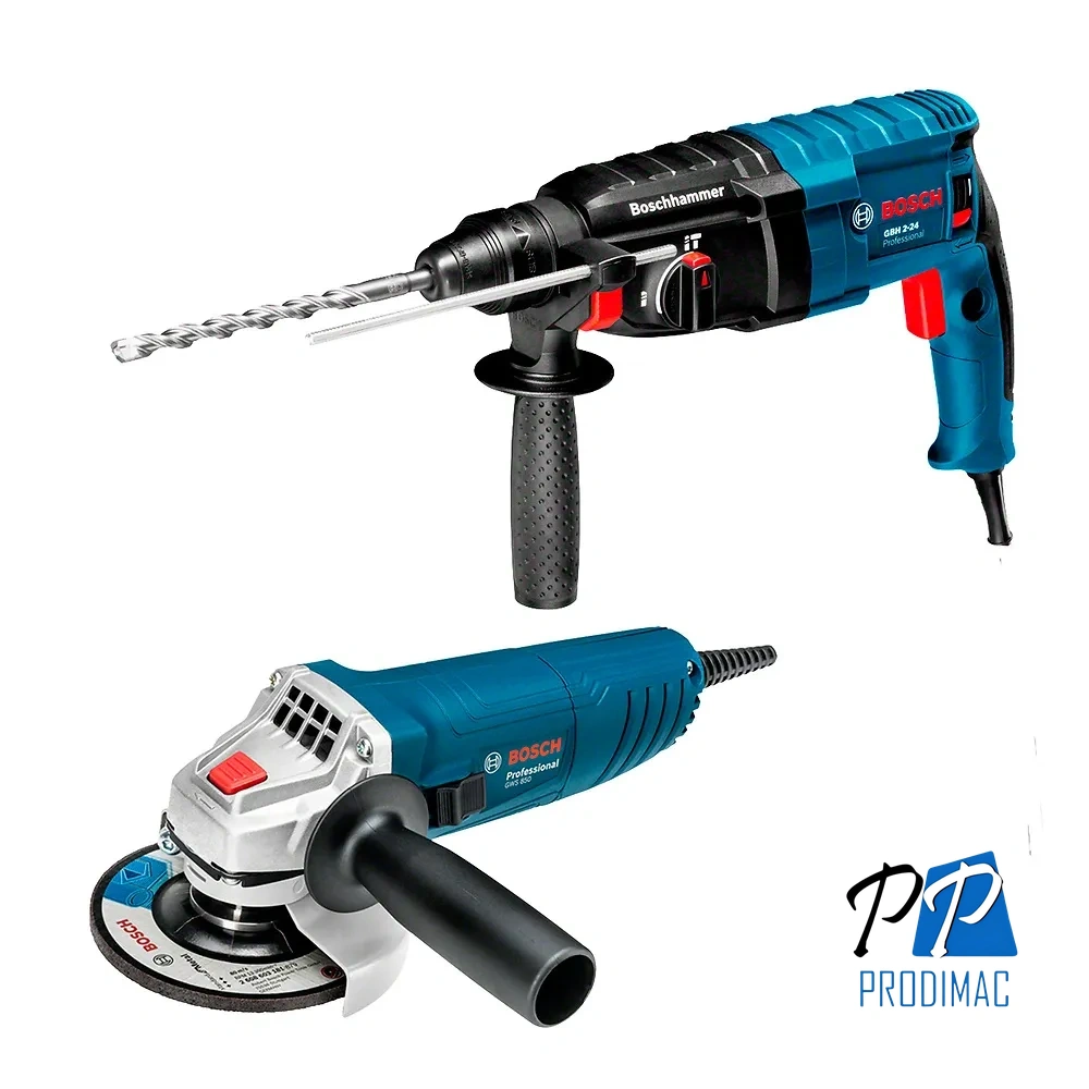 Rotormartillo sds plus gbh 2-24 d + esmeril gws 850 bosch 0611.2A7.5E1-000