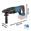 Rotomartillo Sds-Plus 18V Brushless 2.5J Baretool Bosch GBH 18V-26 D 0611.916.001-000