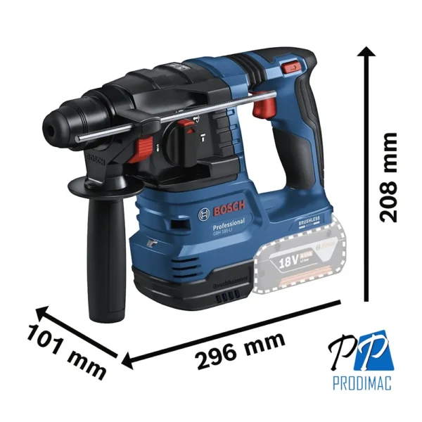 Rotomartillo SDS Plus 18V Brushless 1.9 J Baretool Bosch GBH 185-LI 0611.924.0E0-000