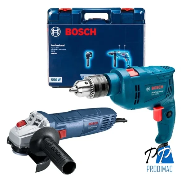 0615.A00.1K8-000-1.webp Taladro Percutor 1/2" 550W GSB 550 RE + Amoladora Angular 4 1/2" GWS 700 Bosch 0615.A00.1K8-000