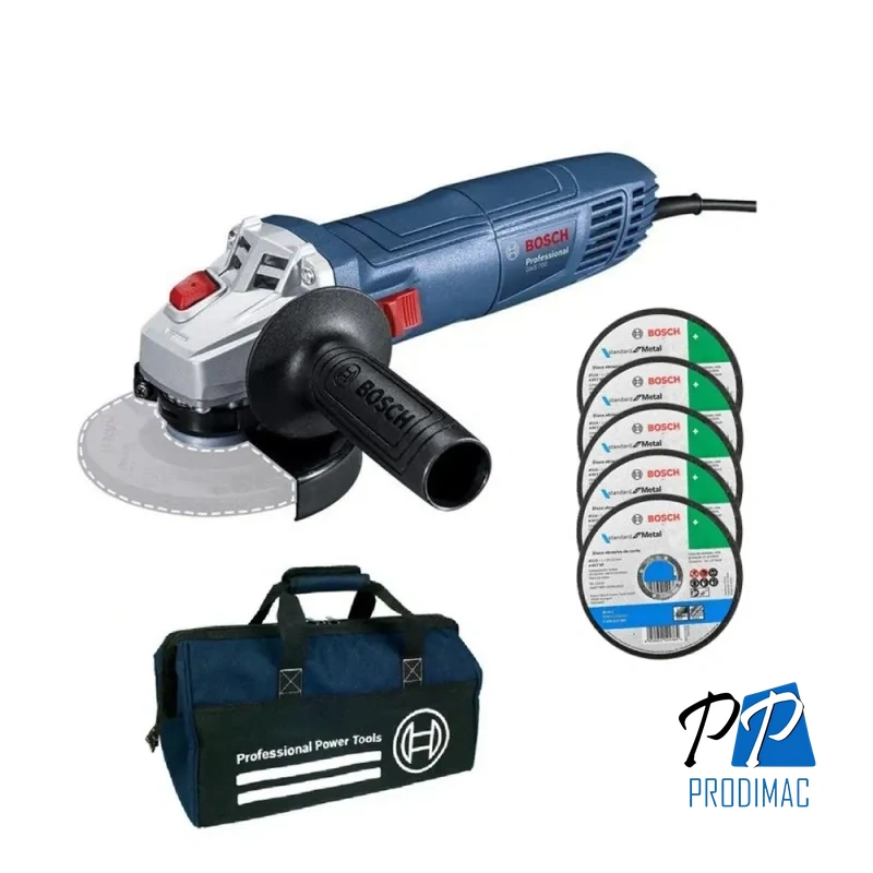 Amoladora Angular 4 1/2" 710W 12000 rpm + 5 Discos Bosch 0615.A00.1NA-000