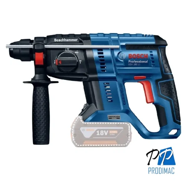 Amoladora Angular 5" 18V GWS 180-LI + Rotomartillo SDS Plus 18V Brushless GBH 180-LI Bosch 0615.A00.1UR-000