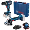 Amoladora 5" 2 Bat GWS 180-LI + Taladro Percutor 1/2" 18V Brushless GSB 18V-90 C Bosch 0615.A00.260-000