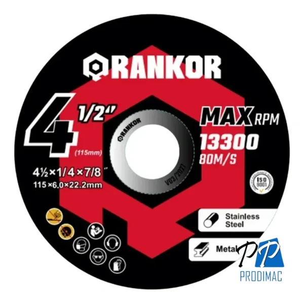 Disco Abrasivo Para Desbaste 115x6mm Rankor 100000048 25 Uni
