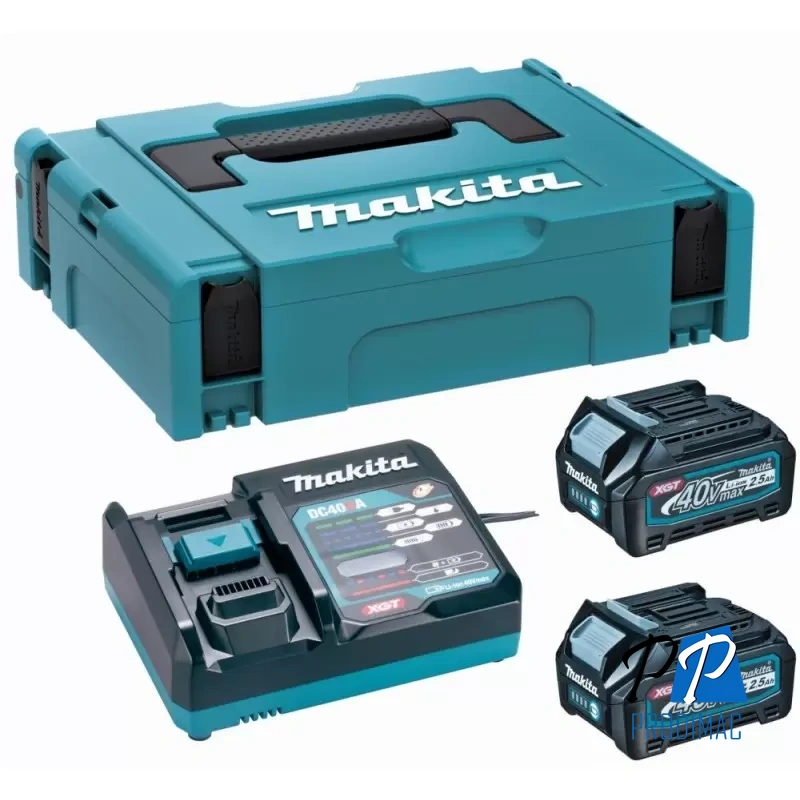Makpac 2 Baterías 40Vmax XGT 2.5Ah + Cargador 191J81-6