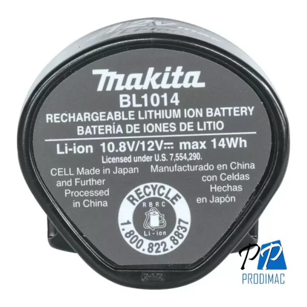 Batería de Ion de Litio 12V 1.3Ah Makita BL1014 196338-0