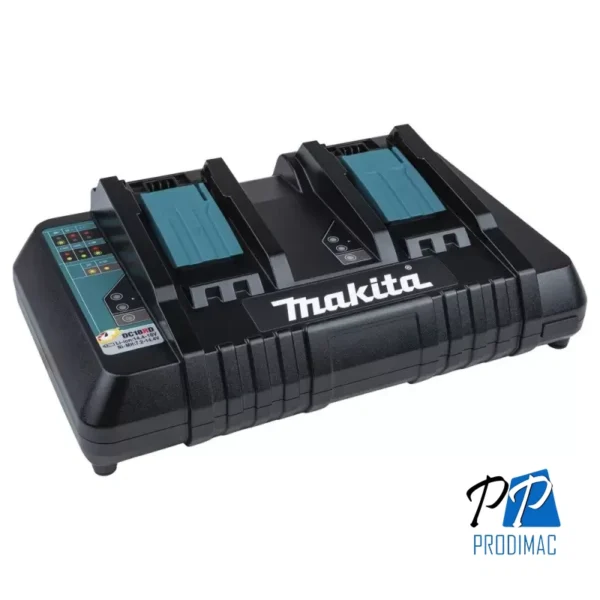 196933-6-1.webp Cargador Dual Óptimo Rápido para Baterías de Ion de Litio 18V LXT Makita DC18RD 196933-6