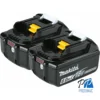 Set de 2 Baterías 18V LXT 6.0 Ah BL1860B + Cargador Doble DC18RD + MakPac Makita 198077-8