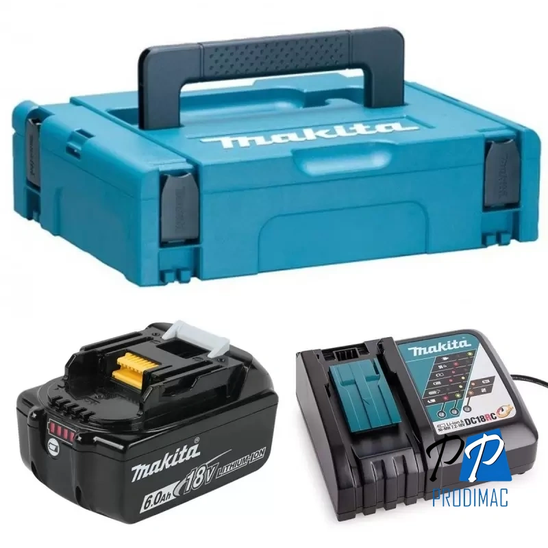 Makpac 1 Bateria 6.0Ah 18V LXT (BL1860B) + cargador simple rapido 198104-1