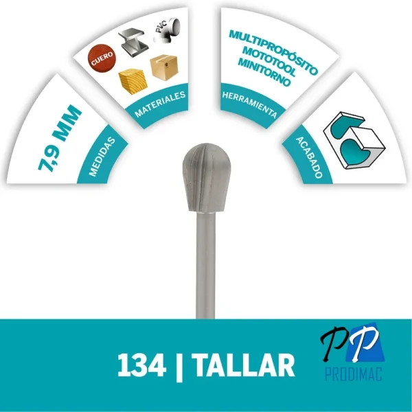 Fresa de Alta Vel Redonda 5/16" Dremel 134 2615.000.134-000