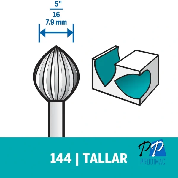2615.000.144-000-4.webp Fresa de Alta Vel Redonda 5/16" Dremel 144 2615.000.144-000