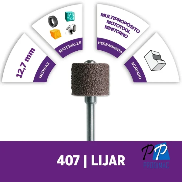 Vástago portalija diámetro 1/2 dremel 407 2615.000.407-000