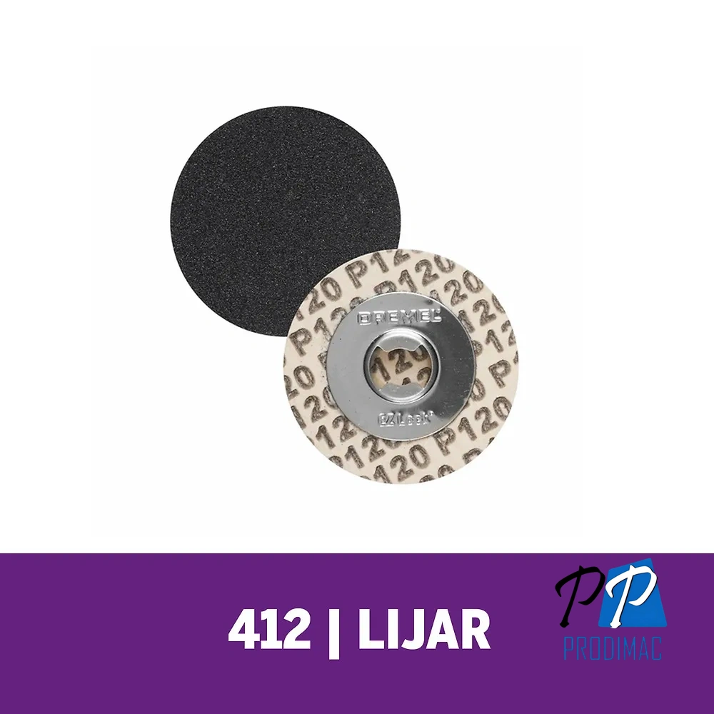 Discos de Lija Grano 220 Diametro 3/4" x 36 Unidades Dremel 412 2615.000.412-000