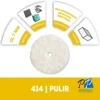 Disco de pulir 1/26 Unid Dremel 414 2615.000.414-000
