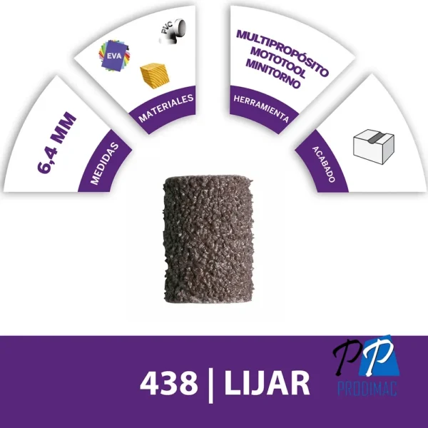 2615.000.438-000-3.webp Banda de lija 1/4 Grano 120 6 Unid Dremel 438 2615.000.438-000