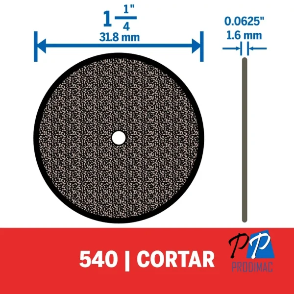 Disco de Corte de Metal 1-1/4 5 Unid Dremel 540 2615.000.540-000