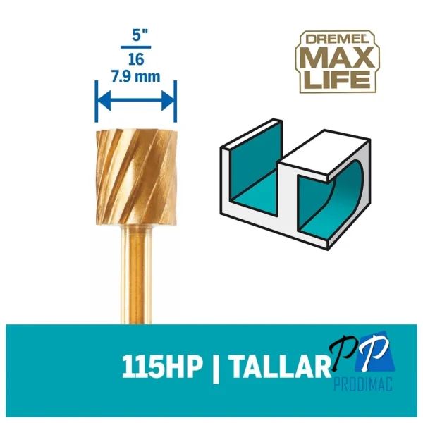2615.011.5HA-000-4.webp Fresa de Alta Velocidad 5/16" Max Life 115HP Dremel 2615.011.5HA-000