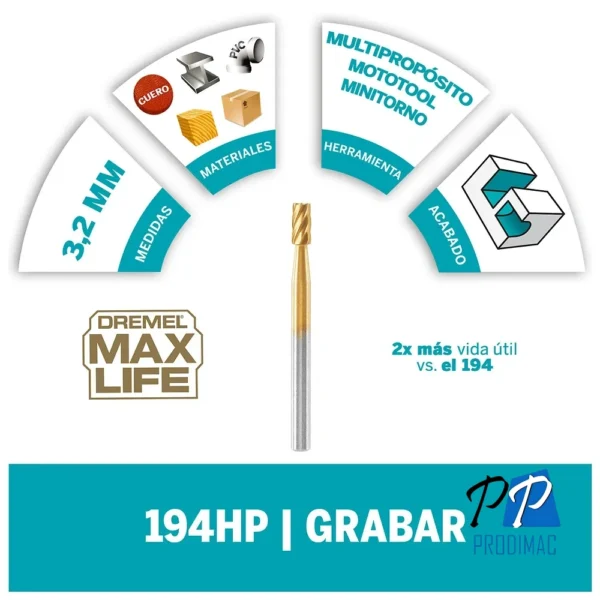 2615.019.4HA-000-3.webp Fresa Alta Vel Max Life 194HP Dremel 2615.019.4HA-000
