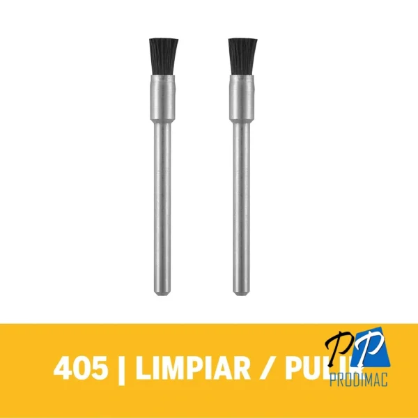 Cepillo de cerdas de Nylon 1/8" x 2 Und Dremel 405-02 2615.040.5AA-000