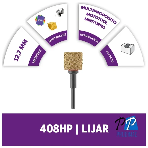 Tambor de Lija de carburo G60 Max Life 408HP Dremel 2615.040.8HA-000