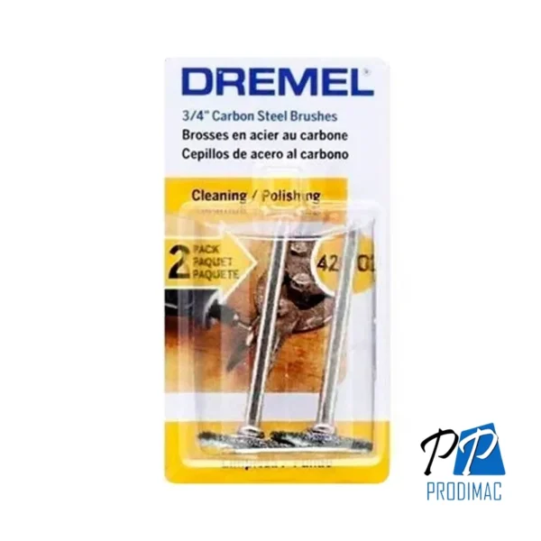 Cepillo de acero al carbon 3/4 Dremel 428 2615.042.8AB-000