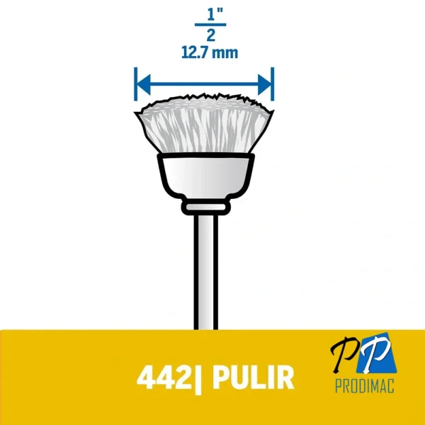 Cepillo de Acero al Carbón 1/2" Dremel 442 2615.044.2AC-000