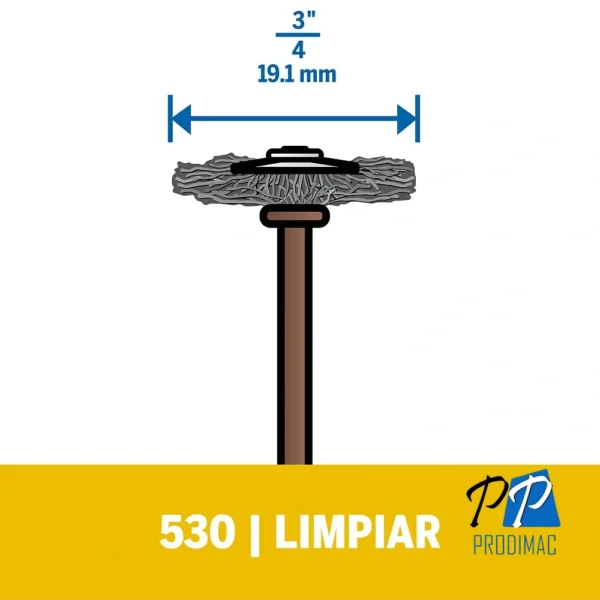 Cepillo Acero Inoxidable 3/4" Dremel 530 2615.053.0AC-000