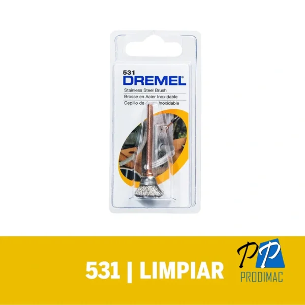 Cepillo de Acero Inoxidable 1/2" x 2 Unidades Dremel 531-02 2615.053.1AA-000