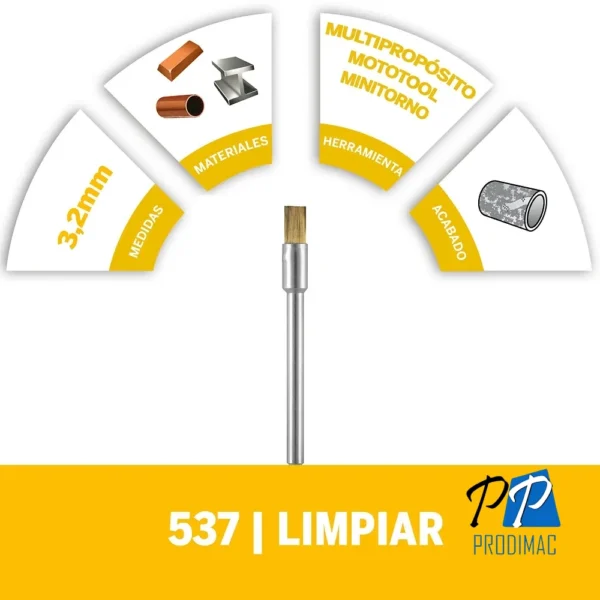 2615.053.7AA-000-3.webp Cepillo de laton 1/8 Dremel 537 2615.053.7AA-000