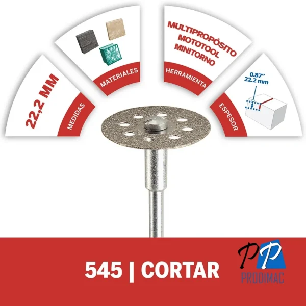 Disco de Corte Diamantado 7/8" Dremel 545 2615.054.5AB-000