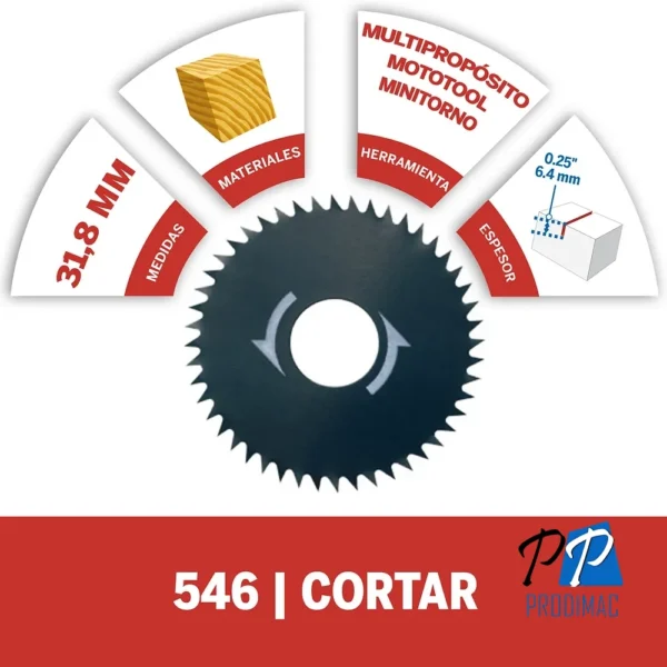 Disco de Corte para Sierra 1 1/4" Dremel 546 2615.054.6AA-000