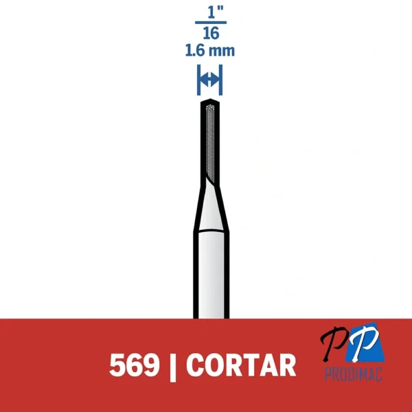 Broca para remocion de juntas 1,6 mm Dremel 569 2615.056.9AA-000