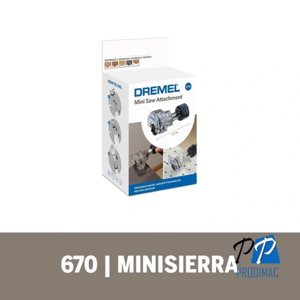 Aditamento para Minitorno Mini Sierra Circular 1 1/4" Dremel 670 2615.067.0AC-000