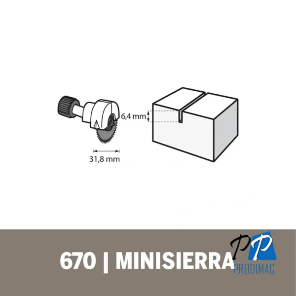 Aditamento para Minitorno Mini Sierra Circular 1 1/4" Dremel 670 2615.067.0AC-000