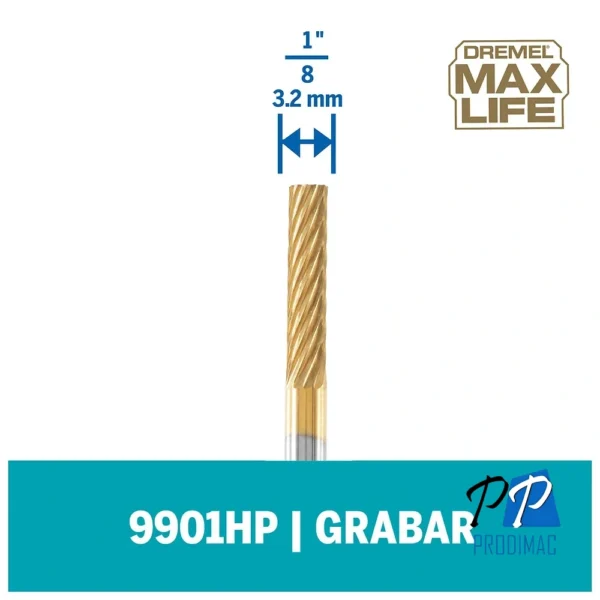 Fresa para Tallado Max Life 9901HP 1/8" Dremel 2615.990.1HA-000