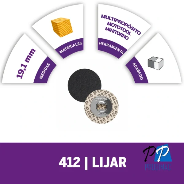 Discos de lija EZ-Lock Grano 60 Dremel EZ411SA 2615.E41.1AD-000