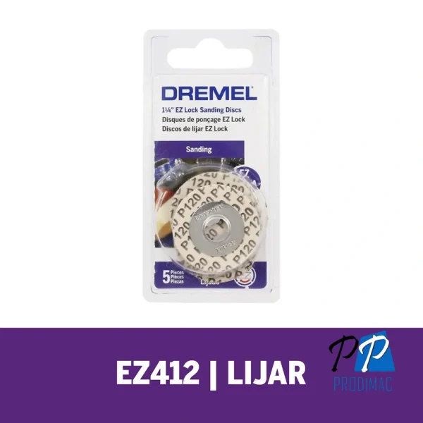 Discos de lija EZ-LOCK - GRANO 120 Dremel EZ412SA 2615.E41.2AC-000
