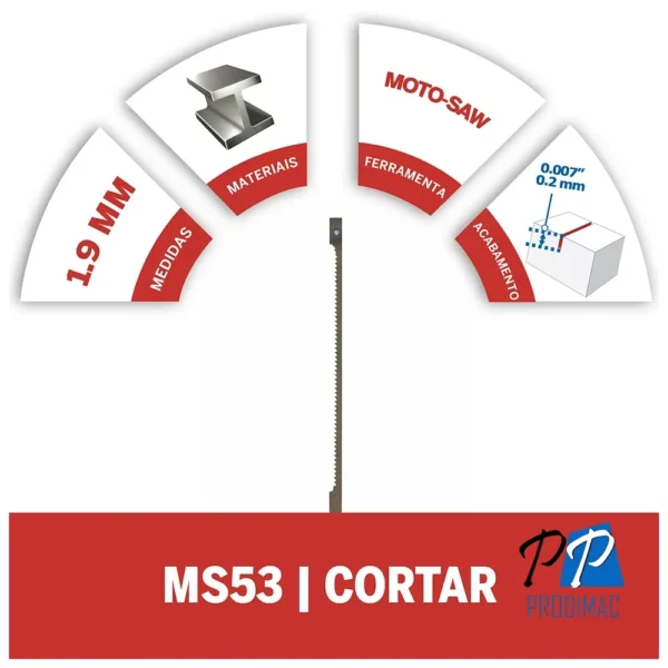 Sierra para metal para MOTO SAW Dremel MS53 2615.MS5.3AA-000