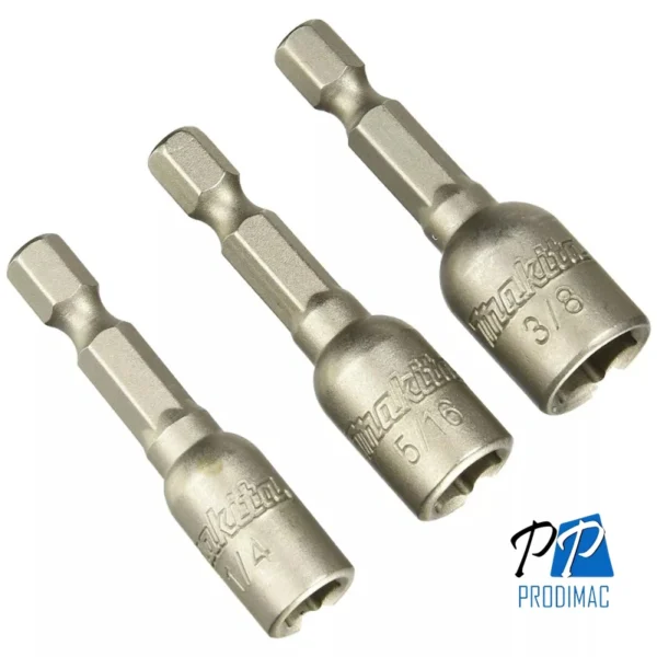 Set de Dados Hexagonal Pulgada 1/4" Hex 3 Pzs Makita B-38847