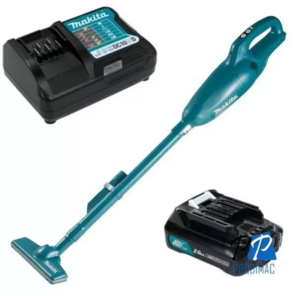 Aspiradora de mano inalambrica 12V CXT 1.2 m³/min 2.0 AH Makita CL108FDWA