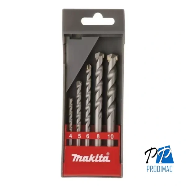 D-05175-1.webp Set de brocas para Concreto 5 Pzs. (4x70, 5x85, 6x110, 8x110, 10x110) Makita D-05175