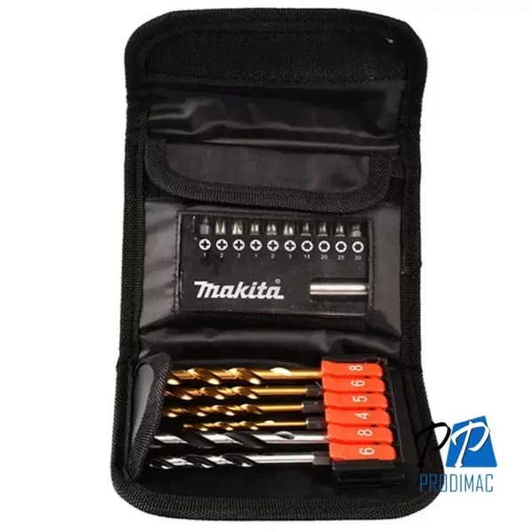 Set para brocas madera-metal-puntillas Cartuchera lona 17unid D-31762