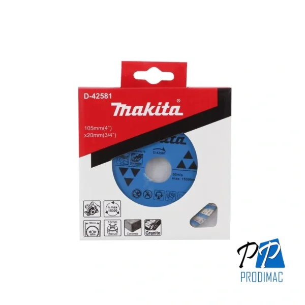 Disco diamantado concreto/granito 105x20mm marmolera D-42581