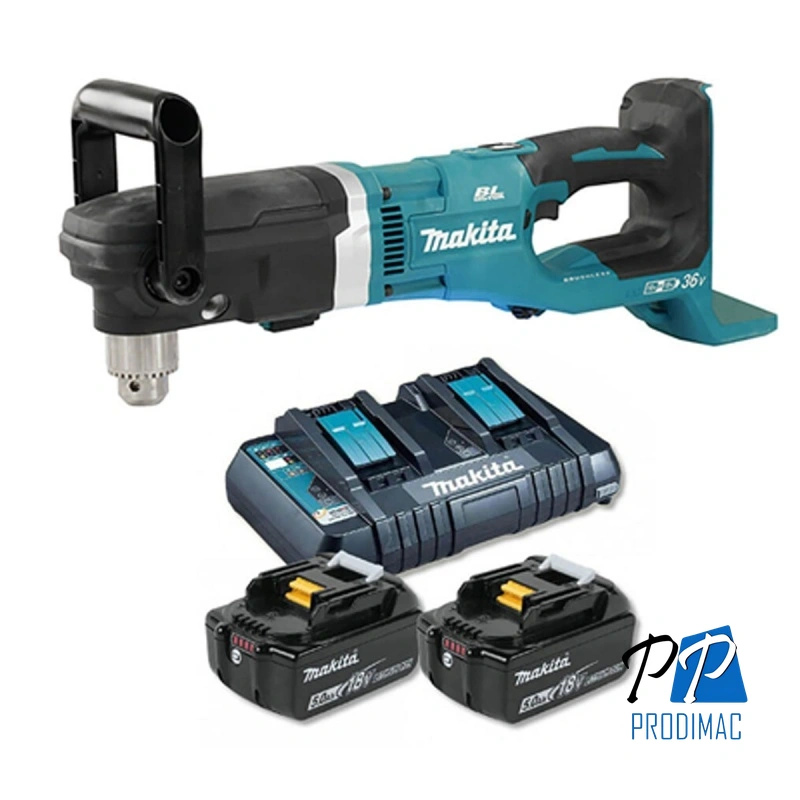 Taladro Atornillador Angular 1/2" 36V LXT (18v x2) BL 136Nm 2 Bat (18V) Makita DDA460PT2